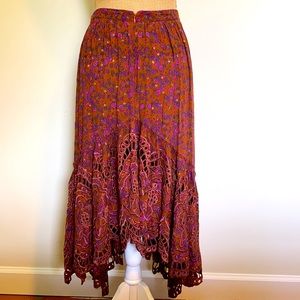 Free People Long Skirt w/ Macrame Bottom - Size 2